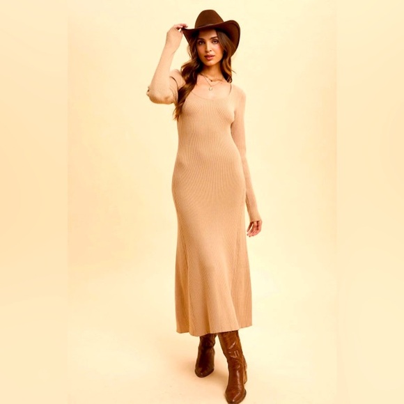 NWT Viscose Blend Knitted Maxi Sweater Dress - Picture 5 of 5